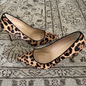 J.CREW Collection Elsie pumps leopard calf hair